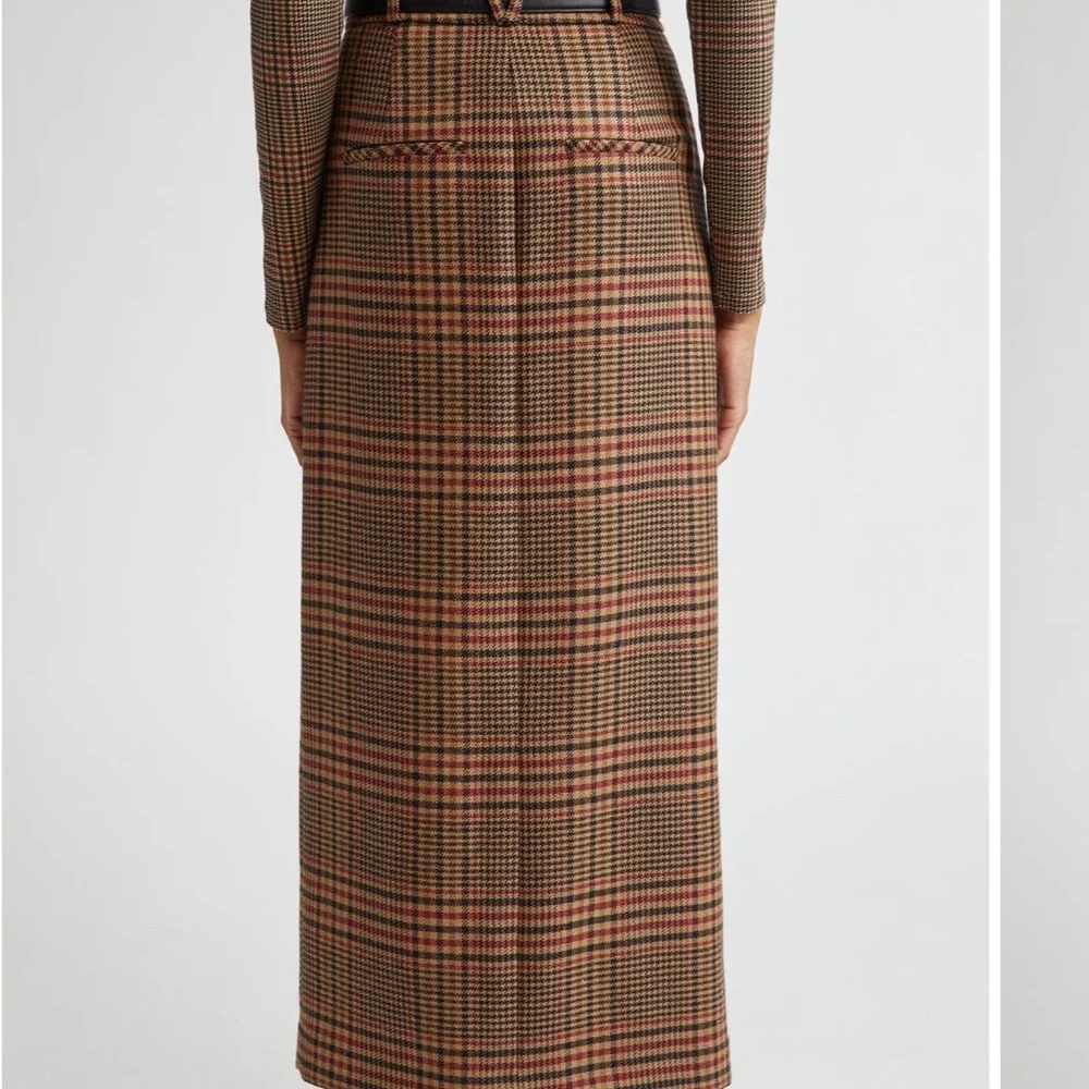 Veronica Beard Maxine Glen Plaid Wool Midi Skirt - Picture 3 of 6